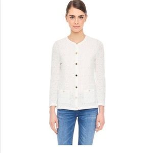 KARL LAGERFELD Ivory White Lace Cardignan